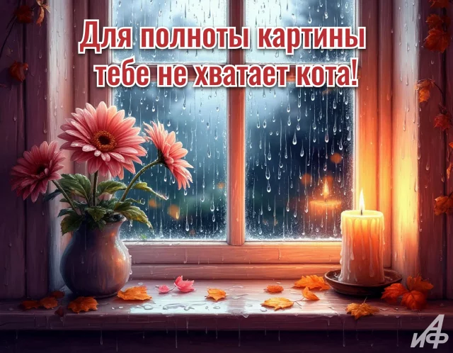 Для полноты картины тебе не хватает кота открытка