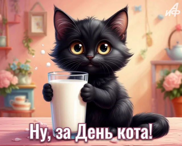Открытка с Днем кота с юмором и приколами