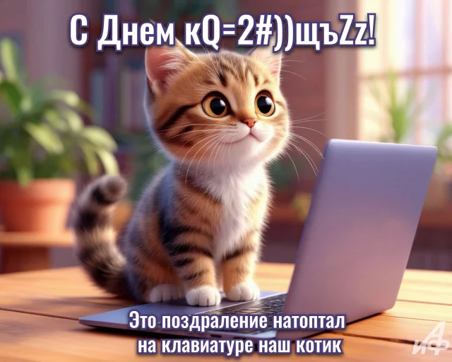 Красивая картинка с милым котом ко Дню кошек