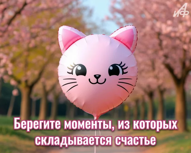Мудрая картинка с кошкой о спокойствии и гармонии