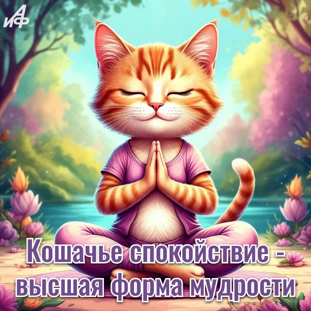 Философская открытка с котом и добрым советом