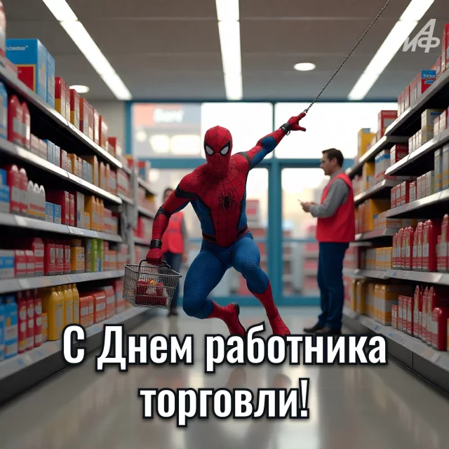 открытка с Днем работников торговли для продавца и кассира