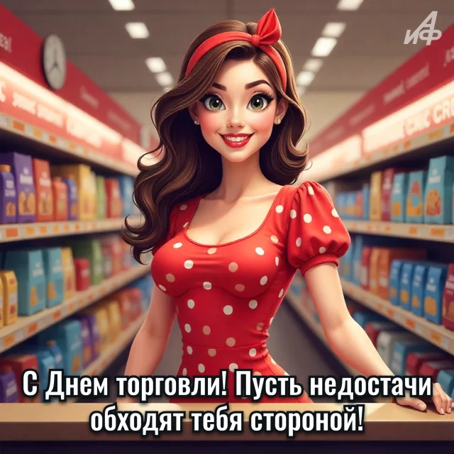 красивая открытка для работников розничной торговли