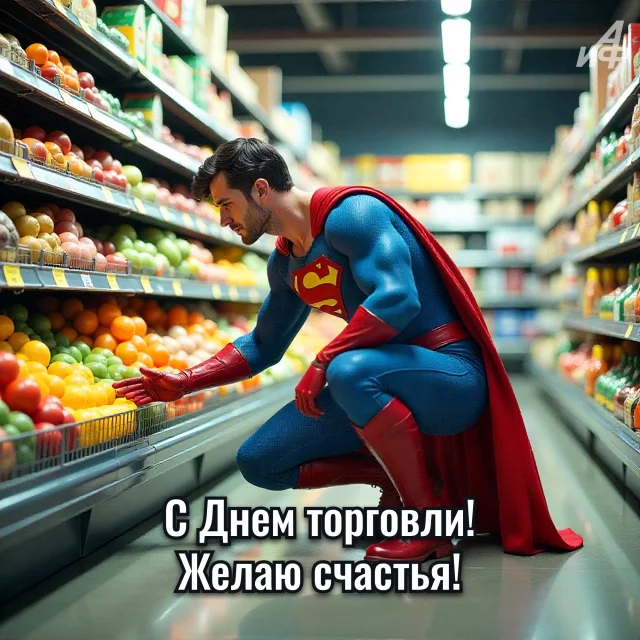 добрая открытка с Днем работников торговли для друзей