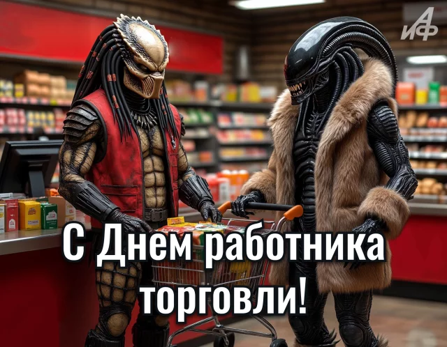 открытка с Днем работников торговли России красивая