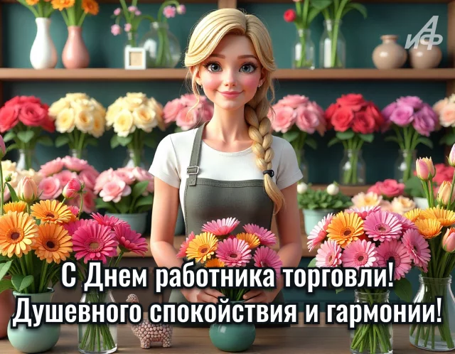 праздничная открытка сотрудникам торгового центра