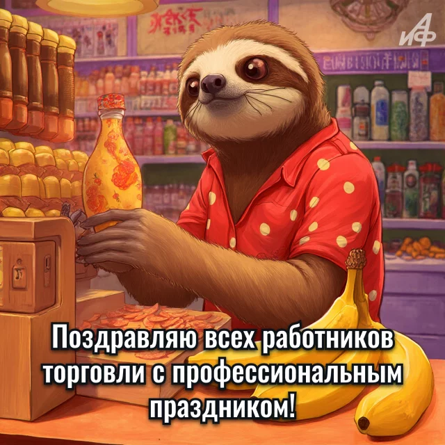 открытка с Днем работников торговли для коллектива магазина