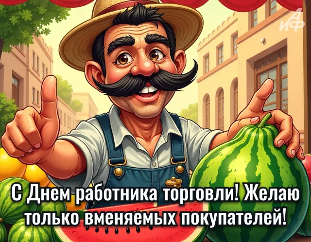 открытка продавцам и консультантам с Днем торговли