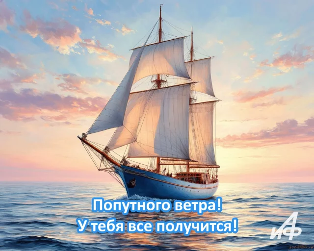 день попутного ветра открытка