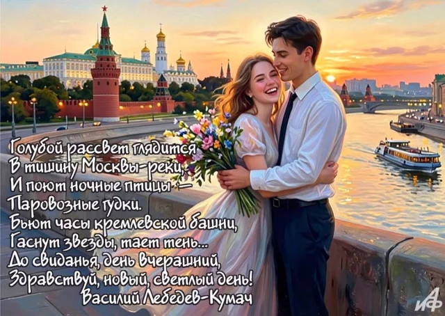 поздравительная открытка с Днем Москвы-реки