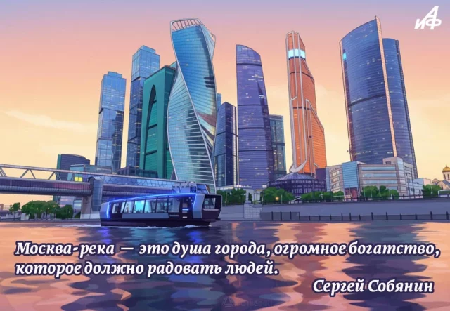 скачать открытку с Днем Москвы-реки бесплатно