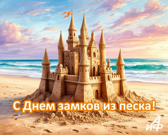 день замков из песка открытка