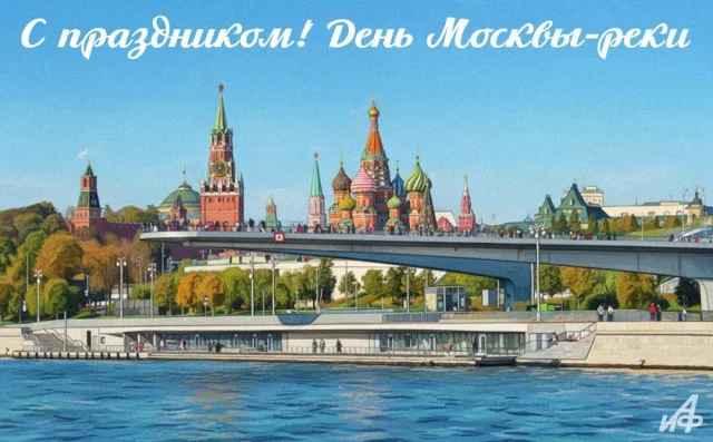 День Москвы-реки открытка с лучшими видами столицы России