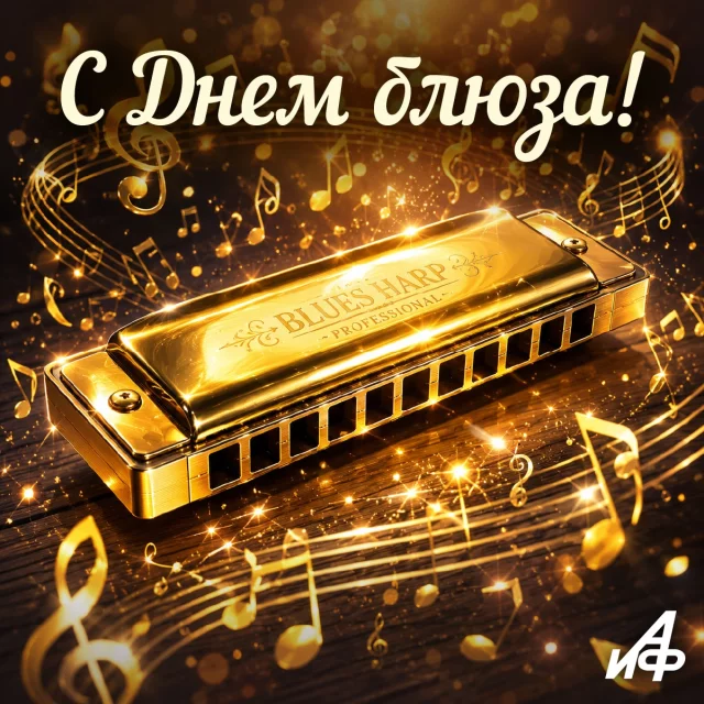 открытка с днем блюза