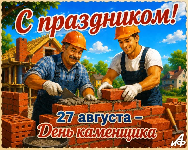 27 августа день каменщика открытка