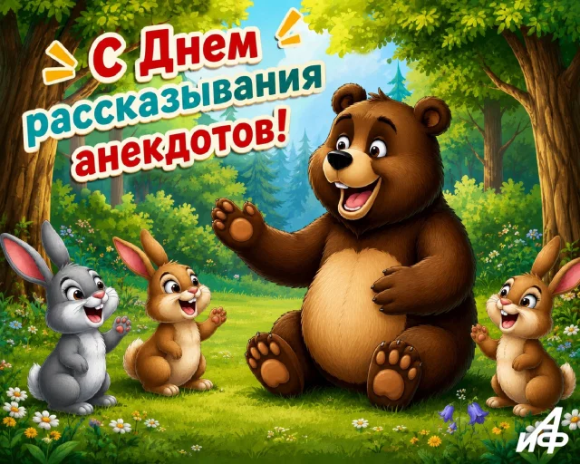 открытка день рассказывания анекдотов