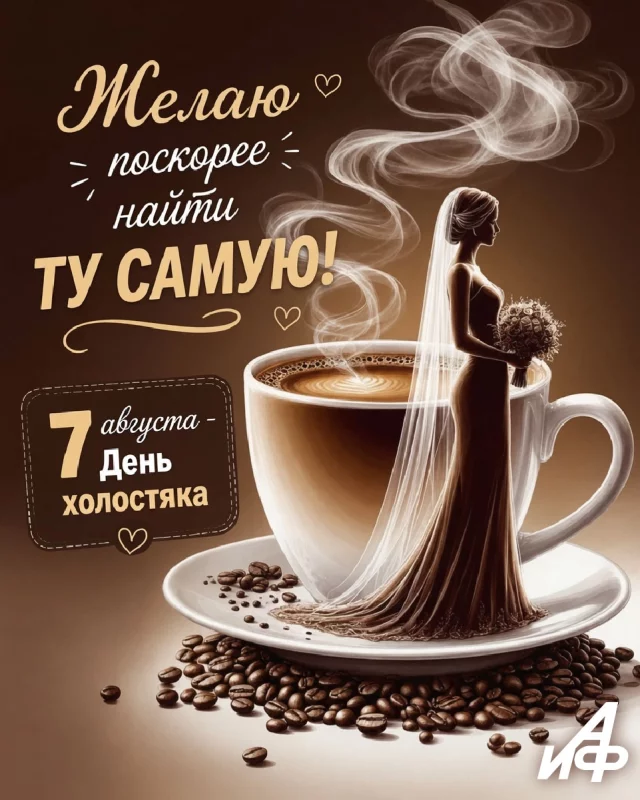7 августа день холостяка открытка