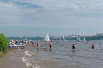 В Самаре гонка крейсерских яхт на короткую дистанцию в 2,5 морские мили стартовала в 13:00 у острова Голодный напротив Октябрьской набережной 