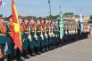 На церемонии поднятия Георгиевского Военно-Морского флага