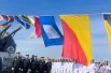 Флаги расцвечивания в Кронштадте на корабле-музее «Беспокойный»