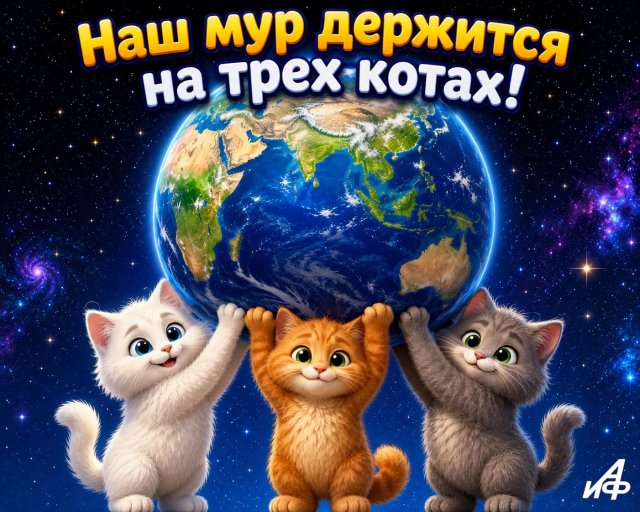 Мем с котом для соцсетей и отправки друзьям
