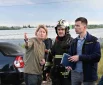 Ольга Абрамова проводит оперштаб у объекта, который атаковали БПЛА ВСУ.
