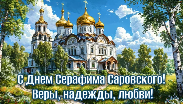 день святого Серафима Саровского красивая открытка