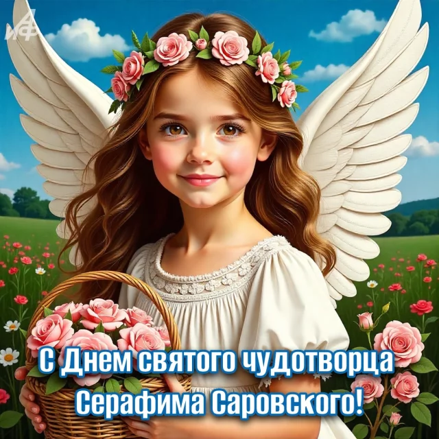 открытка с днем Серафима Саровского