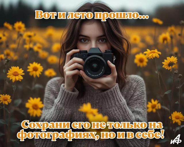 яркая поздравительная открытка с последним днем лета