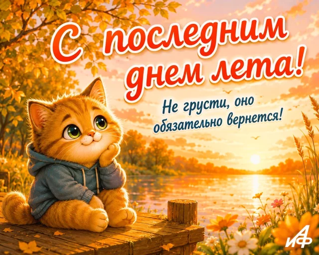 открытка коллегам с последним днем лета