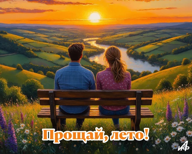 красивая открытка с последним днем теплого лета