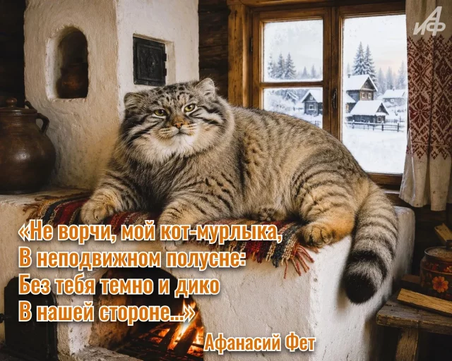 &nbsp;Красивая картинка с котом и цитатой известного писателя