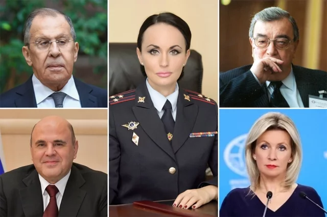 Ирина Волк, Сергей Лавров, Евгений Примаков, Михаил Мишустин, Мария Захарова. 