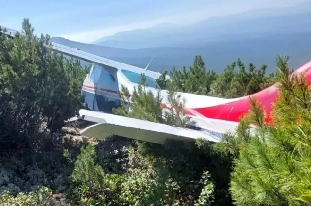 Самолёт Cessna 182 пострадал во время жёсткой посадки