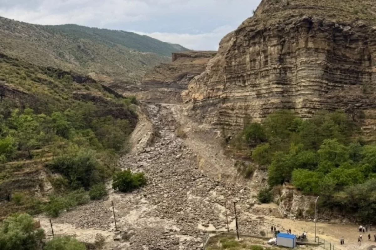 Сель сошёл на трассу в Гумбетовском районе Дагестана