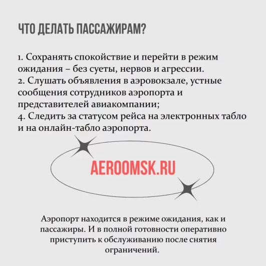 Что делать, находясь в аэропорту в момент введения плана?