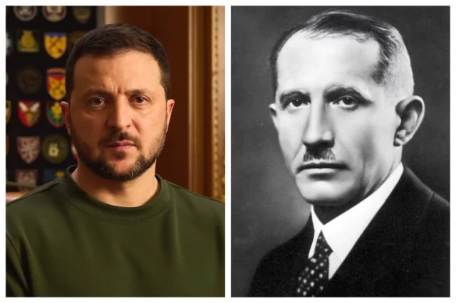 Владимир Зеленский и Евгений Коновалец.