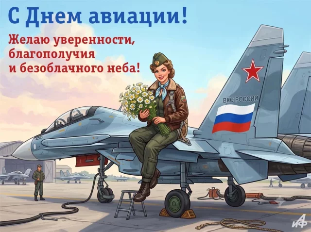 Поздравительная картинка ко Дню Воздушного Флота РФ