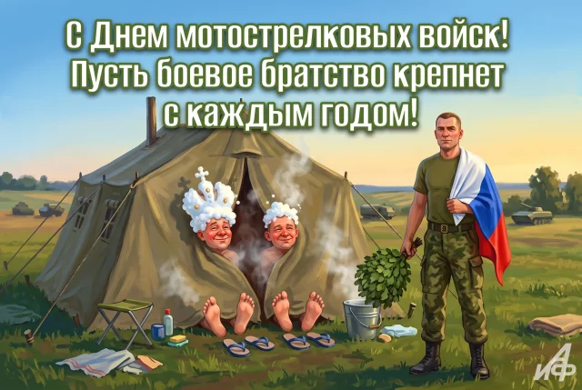 Красивая картинка для поздравления мотострелка