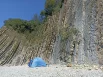 Скала Киселёва находится на берегу Чёрного моря в четырех километрах к северо-западу от Туапсе, между мысом Кадош и устьем реки Агой.