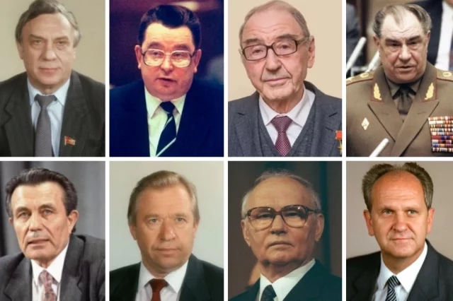 Геннадий Янаев; Валентин Павлов; Олег Бакланов; Дмитрий Язов; Борис Пуго; Владимир Крючков; Василий Стародубцев; Александр Тизяков.