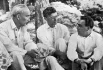 1959 год. Хо Ши Мин (слева), Михаил Суслов и Леонид Брежнев на отдыхе в Крыму. 