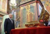 Президент РФ Владимир Путин на молебене.