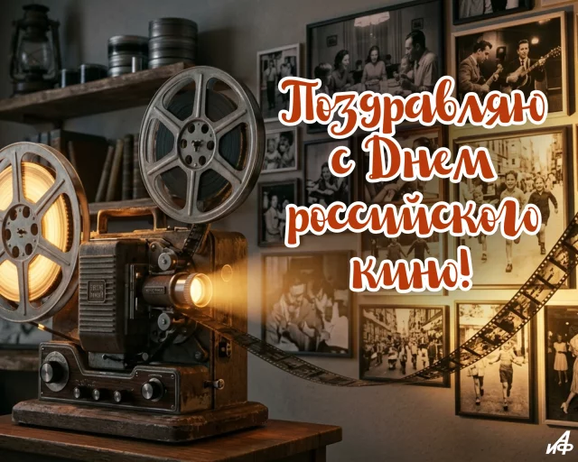 с днем российского кино открытка