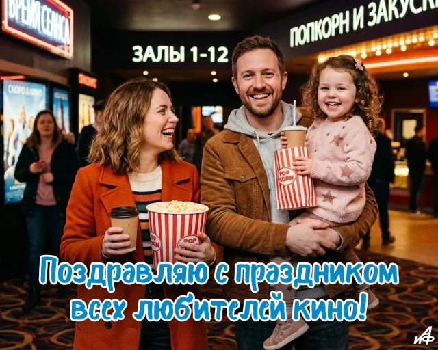 с днем кино открытка для зрителей