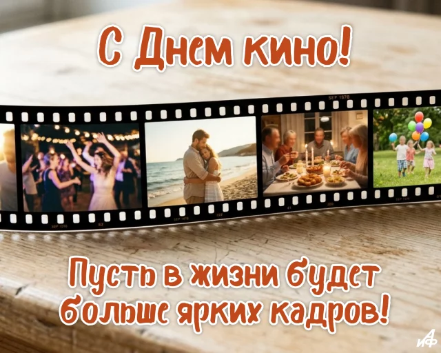 с днем российского кино открытка