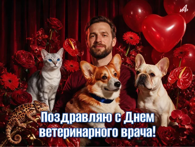 лучшая открытка с днем ветеринара