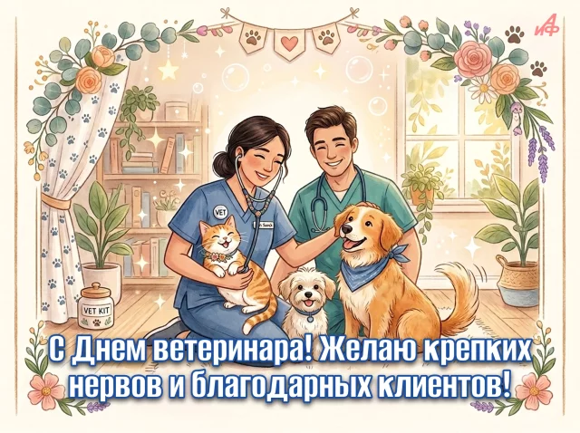 день ветеринара красивая открытка