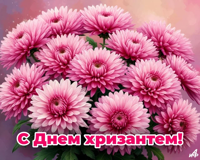 день хризантем 9 сентября открытка