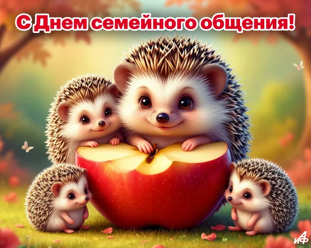 с днем семейного общения открытка